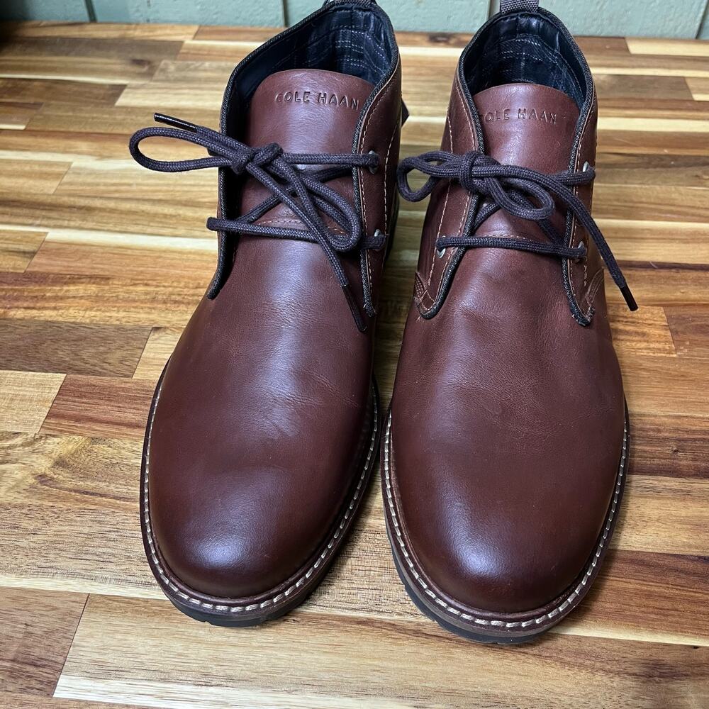 Cole Haan NWOB Midland Lug Sole Water Resistant Chukka Boots Men Size 7.5 New